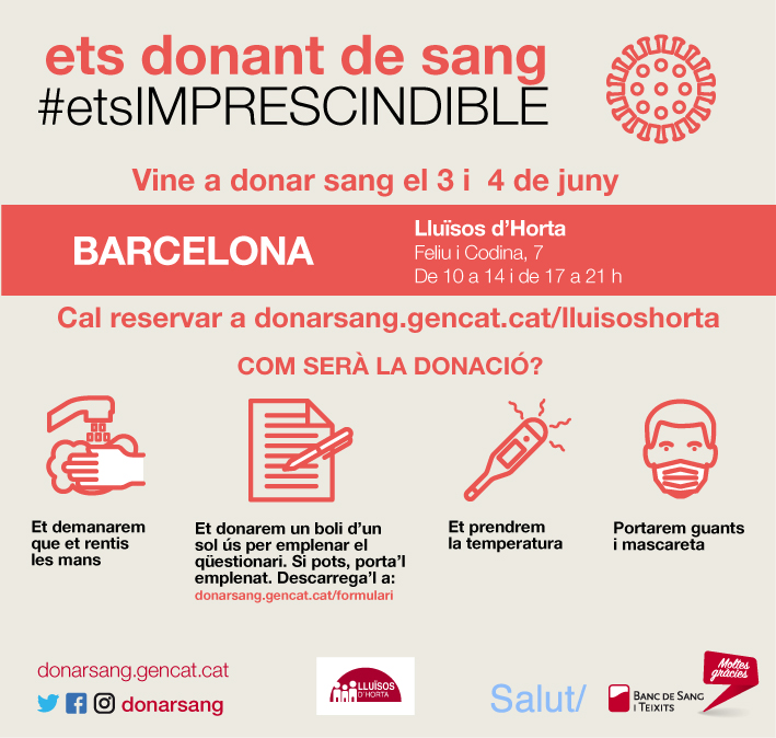 Ets donant de sang #etsIMPRESCINDIBLE