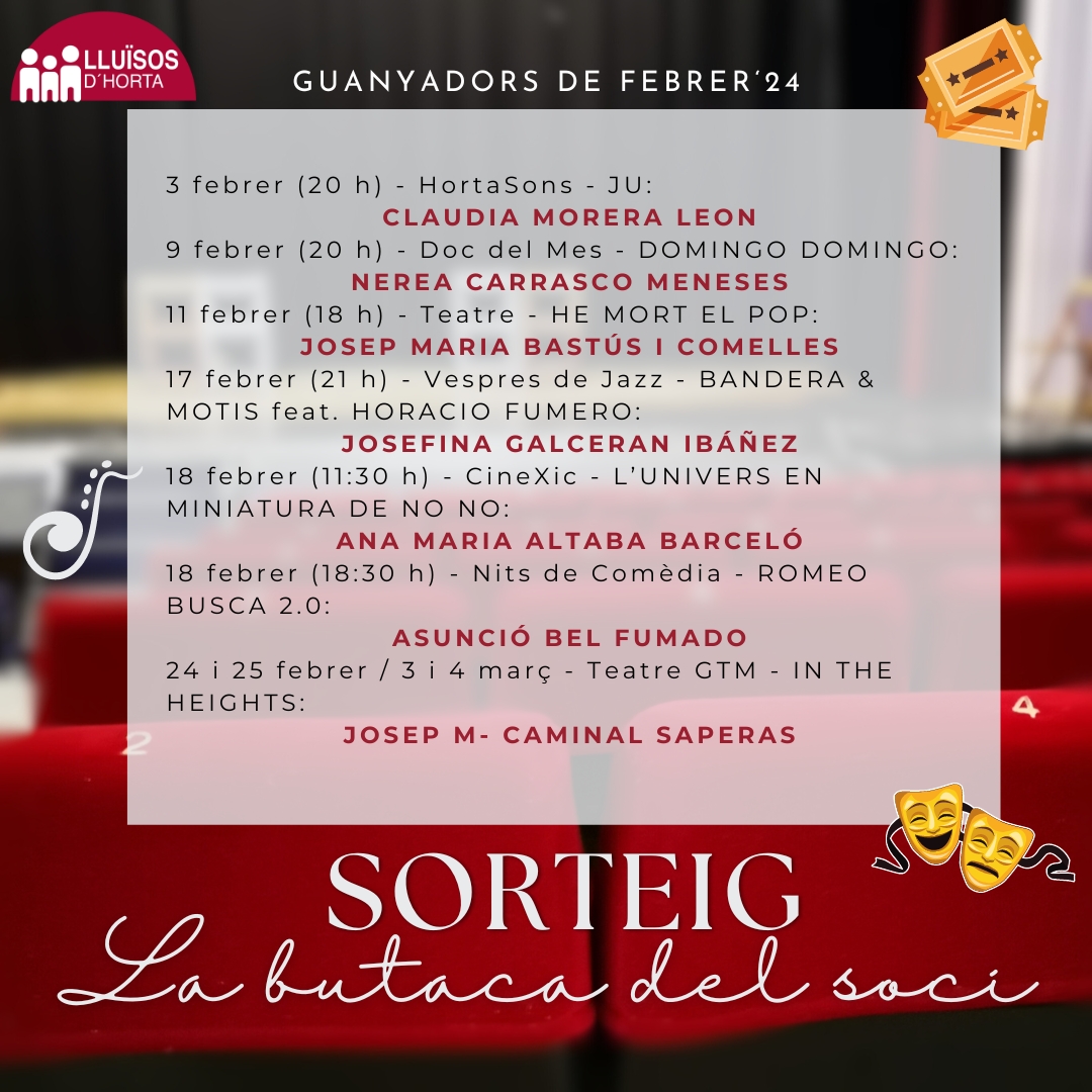 La Butaca del Soci - Febrer '24