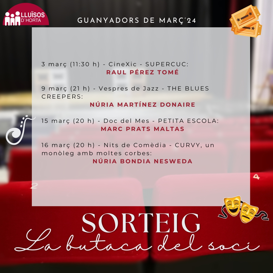 La Butaca del Soci - Març '24