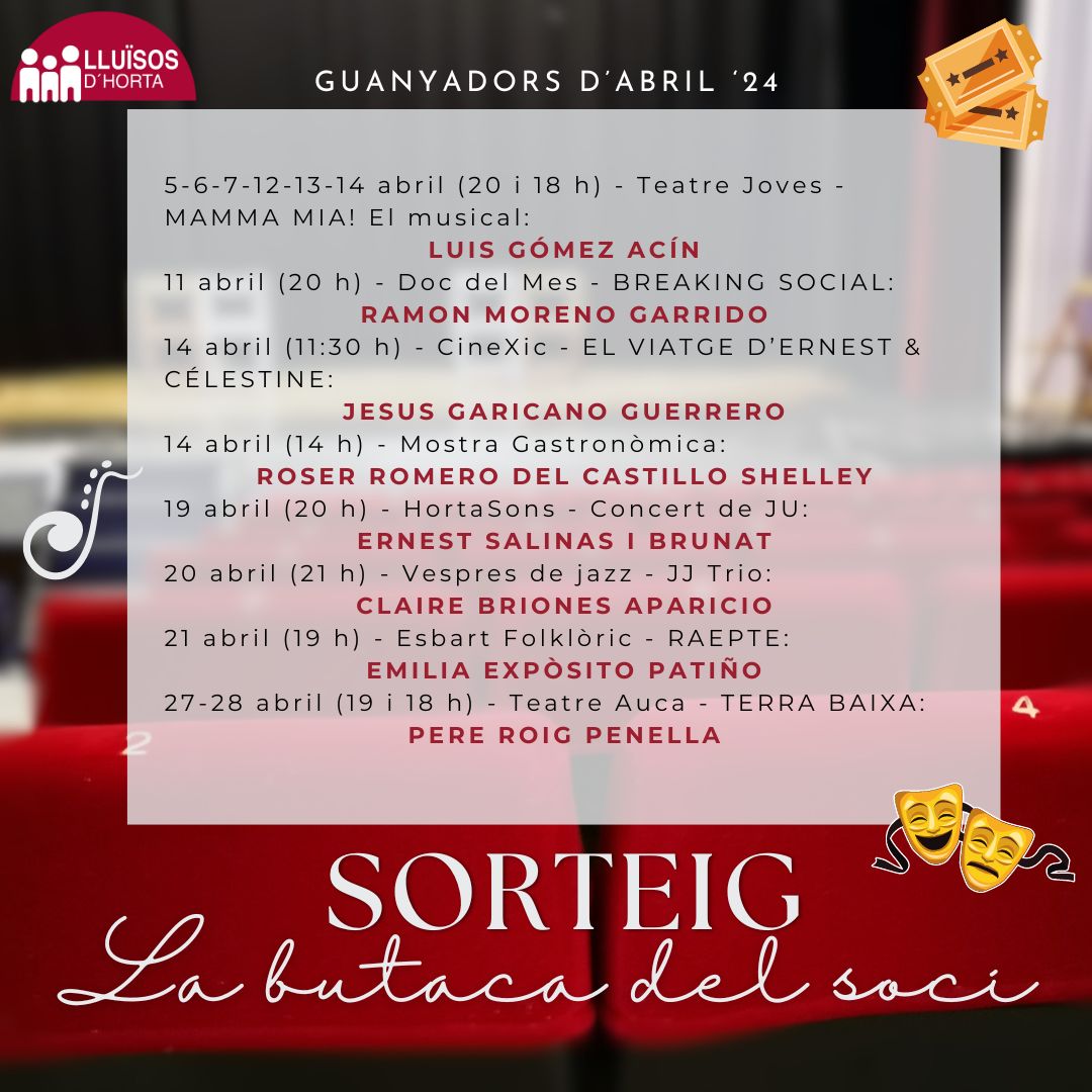 La Butaca del Soci - Abril'24