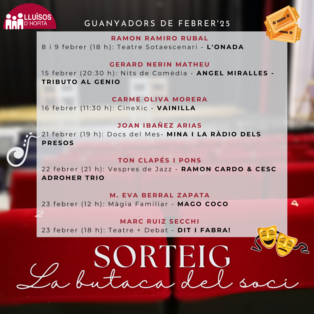 La Butaca del Soci - Febrer '25