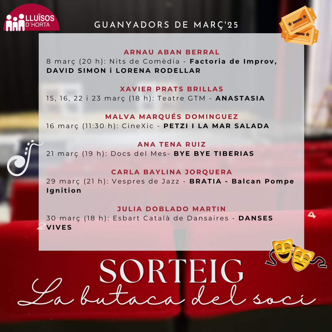 La Butaca del Soci - Març '25